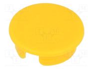 Cap; ABS; yellow; push-in; round OKW