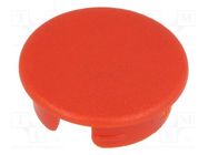 Cap; ABS; red; push-in; round OKW