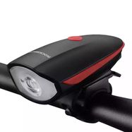 Bicycle electronic bell and light Rockbros 7588 (black and red), Rockbros