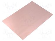 Laminate; FR4,epoxy resin; 1mm; L: 233mm; W: 160mm; Coating: copper 