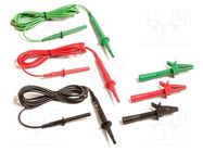 Test lead; probe tip x3,banana plug 4mm x3; black,red,green FLUKE