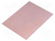 Laminate; FR4,epoxy resin; 1mm; L: 100mm; W: 75mm; Coating: copper 