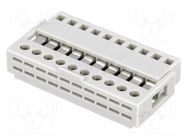 Connector: IDC; plug; female; PIN: 10; IDC; THT; 2.54mm; 1x10; 2.54mm TOMIC