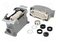 Connector: HDC; male + female; GWconnect; PIN: 16; 16A; 500V; 16+PE MOLEX