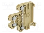 Splice terminal: rail; 4mm2; ways: 2; terminals: 4; beige; Width: 6mm WEIDMÜLLER