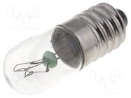 Filament lamp: miniature; E10; 12VDC; 100mA; Bulb: cylindrical BRIGHTMASTER