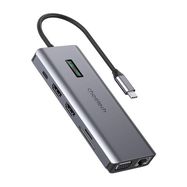 Adapter 12w1 Choetech HUB-M26 USB-C for USB-C+ USB-A+ HDMI+ VGA+ AUX+ SD+ TF (grey), Choetech