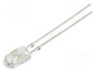 LED; oval; 5x4.1mm; white cold; 25000÷30000mcd; 70/40°; 2.9÷3.6VDC OPTOSUPPLY