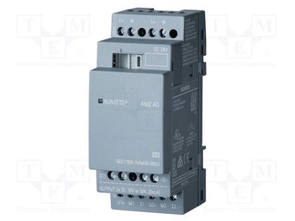 Module: extension; OUT 1: 0÷10V,0/4÷20mA; LOGO! 8; 12÷24VDC; DIN SIEMENS 6ED1055-1MM00-0BA2