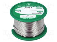 Soldering wire; Sn99Ag0,3Cu0,7; 1mm; 0.1kg; lead free; reel BROQUETAS