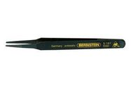 ESD TWEEZER, STRAIGHT/ROUND, 120MM