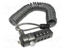Security wire; black; Features: cipher security; 1.8m LOGILINK