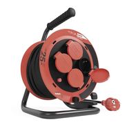 Rubber Extension Cord Reel – 4 sockets, 25m, 1,0mm2 , EMOS