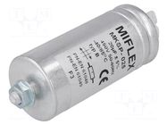 Capacitor: polypropylene; 20uF; 450VAC; ±5%; Ø40x88mm; MKSP-025 MIFLEX