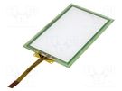 Touch panel; 72x40mm; 82x50.2x0.95mm; PIN: 4; -30÷80°C; 5VDC RAYSTAR OPTRONICS