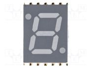 Display: LED; 7-segment; 7mm; 0.28"; No.char: 1; yellow-green; 7mcd OPTO Plus LED