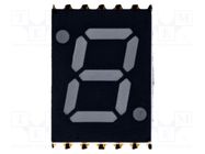 Display: LED; 7-segment; 7mm; 0.28"; No.char: 1; red; 10mcd; cathode OPTO Plus LED