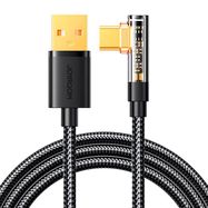 Angle Cable to USB-A / Type-C / 3A / 1.2m Joyroom S-UC027A6 (black), Joyroom