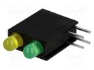 LED; in housing; yellow/green; 3mm; No.of diodes: 2; 2mA; 40° KINGBRIGHT ELECTRONIC