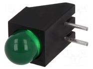 LED; in housing; 5mm; No.of diodes: 1; green; 20mA; 60°; 1÷3mcd KINGBRIGHT ELECTRONIC