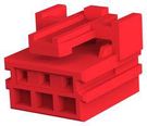 PLUG HOUSING, 3POS, NYLON 6.6 GF, RED