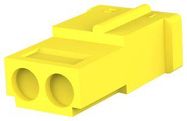 PLUG HOUSING, 2POS, NYLON 6.6, YELLOW