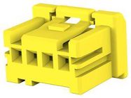 PLUG HOUSING, 4POS, PBT GF, YELLOW