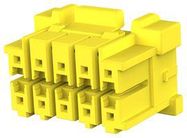 PLUG HOUSING, 10POS, PA6.6 GF, YELLOW