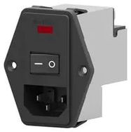 POWER ENTRY CONN, PLUG, 6A/230V, FLANGE