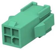 RCPT HOUSING, 4POS, PA 6.6, GREEN