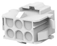 CONN HOUSING, RCPT, 6POS, 2ROW, 6.35MM