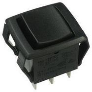 ROCKER SW, DPST, 16A, 125V, BLK