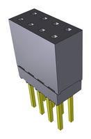 CONNECTOR, 8POS, RCPT, 2.54MM, THT