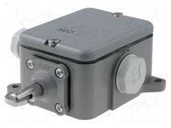 Limit switch; pusher with parallel roller; NO + NC; 16A; IP56 PROMET