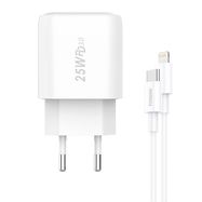 Fast charger Foneng 1x USB EU40 25W + USB C to Lightning cable, Foneng