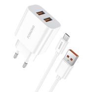 Fast charger Foneng 2x USB EU45 12W + USB Micro cable, Foneng