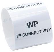 LABEL, POLYESTER, WHITE, 6.4MM X 50.8MM