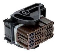 RCPT HOUSING, 48POS, PBT GF, BROWN