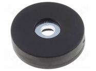 Magnet: permanent; neodymium; 35N; Ø: 22mm; H: 6mm; rubber ELESA+GANTER