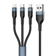 Foneng X51 3in1 USB to USB-C / Micro USB / Lightning Cable, 3A, 1,2m (Black), Foneng