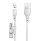 Foneng X62 Magnetic 3in1 USB to USB-C / Lightning / Micro USB Cable, 2.4A, 1m (White), Foneng