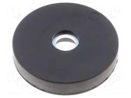 Magnet: permanent; neodymium; 75N; Ø: 31mm; H: 6mm; rubber ELESA+GANTER