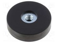 Magnet: permanent; neodymium; H: 6mm; 35N; Ø: 22mm; Thread len: 4.5mm ELESA+GANTER