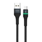 Foneng X79 USB to Micro USB Cable, LED, Braided, 3A, 1m (Black), Foneng