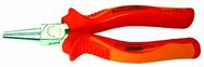 Round nose pliers, 185 mm, long jaws, bicoloured VDE safety insulation