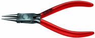 Round nose pliers, 120 mm, short jaws, burnished, orange insulation