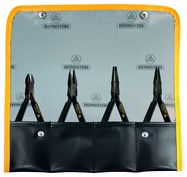 4-piece set ESD pliers, with dissipative black dip insulation