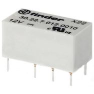 30 series PCB relay, 2 CO (DPDT) - 2 A contacts, 12 V sensitive DC coil