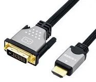 CABLE, DVI-D/HDMI A PLUG, 7.5M, BLACK