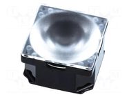 LED lens; square; transparent; 13÷19°; Colour: black; H: 13.1mm LEDIL